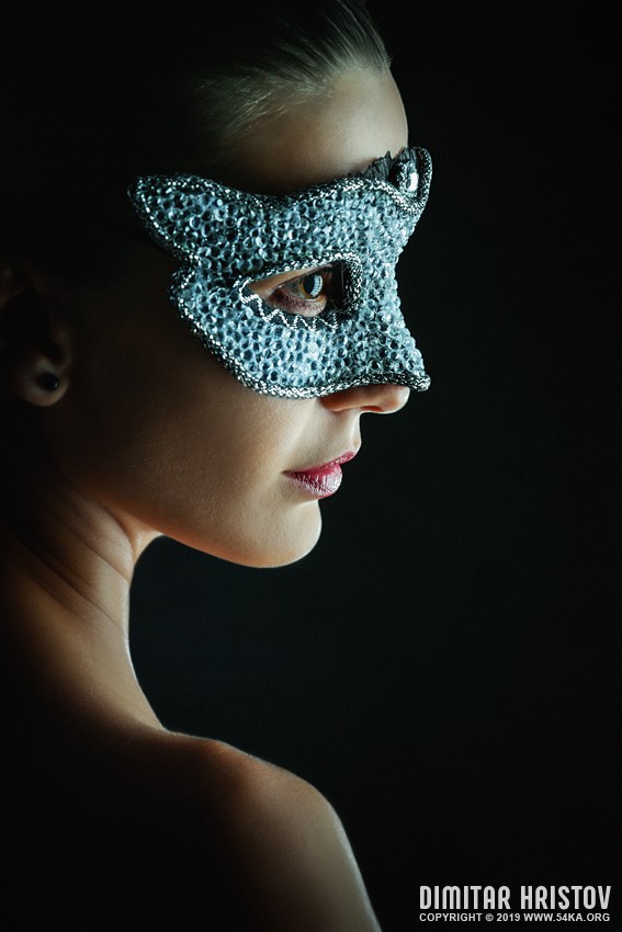 Woman wearing venetian masquerade mask - 54ka [photo blog]